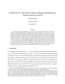 Finding the Fat: The Relative Impact of Budget Fluctuations on