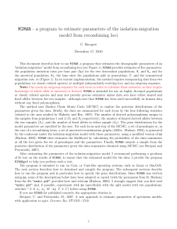 MIMAR - a program to estimate parameters of the