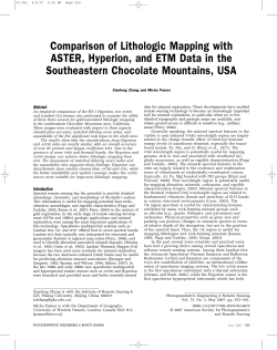 Comparison of Lithologic Mapping with ASTER, Hyperion, and ETM