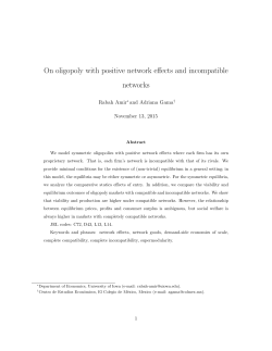 On oligopoly with positive network effects and incompatible networks