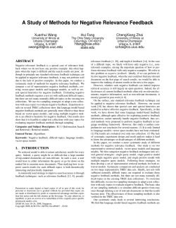 A Study of Methods for Negative Relevance Feedback
