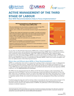 active management of the third stage of labour