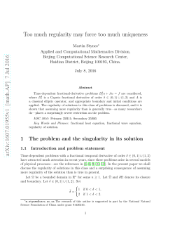 Too much regularity may force too much uniqueness