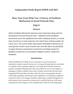A Survey of Feedback Mechanism in Social Network Sites