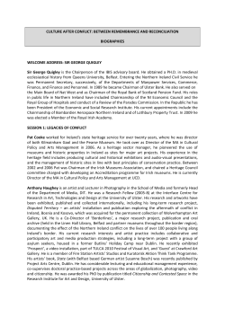 CULTURE AFTER CONFLICT - University College Dublin