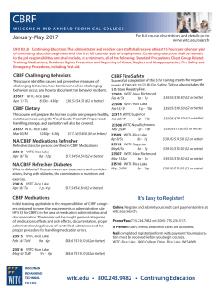 CBRF Spring 2017