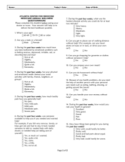 ACM Medicare Annual Wellness Form