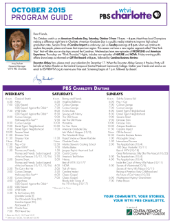 OCTOBER 2015 PROGRAM GUIDE