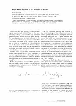 Diels-Alder Reaction in the Presence of Zeolite