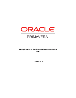 Analytics Cloud Service Administration Guide