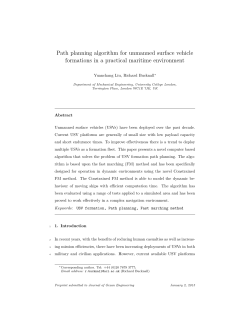 Path planning algorithm for unmanned surface vehicle formations in