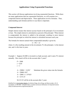 Applications Using Exponential Functions