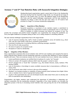 Increase 1st and 2nd Year Retention Rates with Successful
