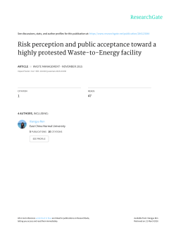 Risk perception and public acceptance toward a highly protested