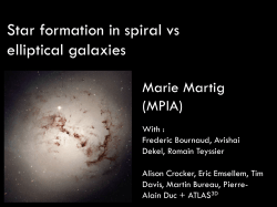 Star formation in spiral vs elliptical galaxies