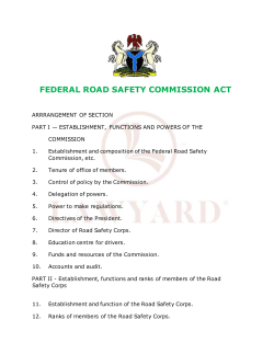 federal road safety commission act