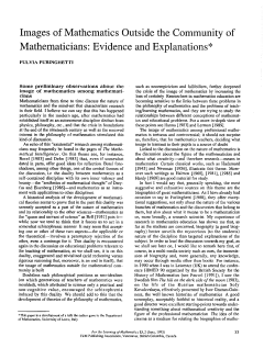 Images of Mathematics Outside the Community of Mathematicians