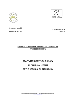 DRAFT AMENDMENTS TO THE LAW ON POLITICAL PARTIES OF