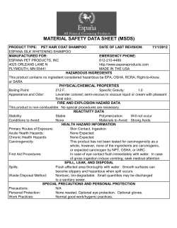 material safety data sheet (msds)