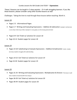 Do Eureka Lessons to evaluate