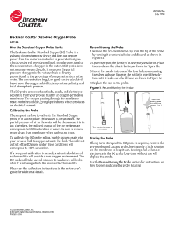 A59440-AA: Beckman Coulter Dissolved Oxygen Probe, User`s Guide