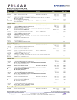 Retail Price List/Liste de Prix de D &eacute;tail