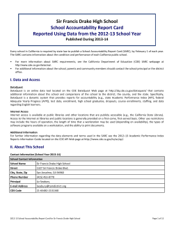Sir Francis Drake High School School Accountability Report Card