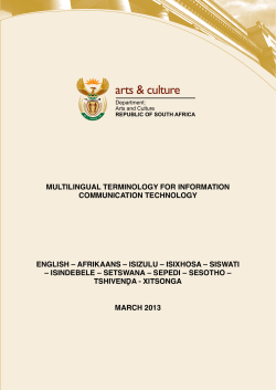 Multilingual-ict-dictionary - Department Of Arts and Culture
