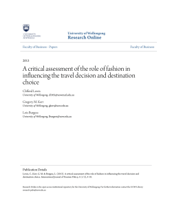 A critical assessment of the role of fashion in
