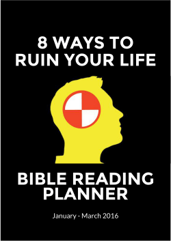 8 ways to ruin your life bible reading planner