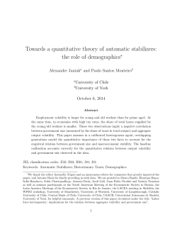 Towards a quantitative theory of automatic stabilizers: the role of
