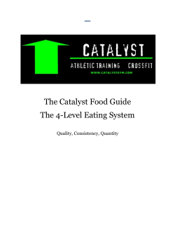 The Catalyst Food Guide The 4-Level Eating