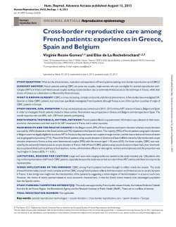 Cross-border reproductive care among French patients