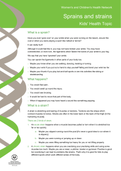 Sprains and strains
