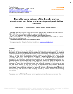 Diurnal temporal patterns of the diversity and the - Archimer