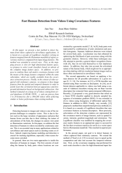 Fast Human Detection from Videos Using Covariance Features