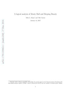 A logical analysis of Monty Hall and Sleeping Beauty