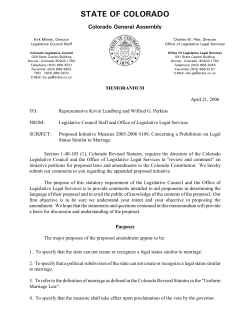 2005-2006 #109 - Colorado General Assembly