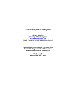 Accountability as Cultural Keyword