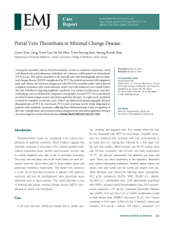 Portal Vein Thrombosis in Minimal Change Disease