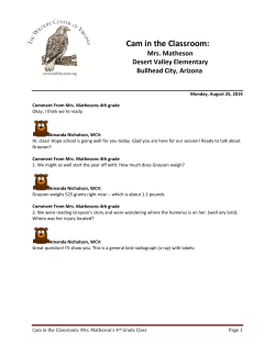 Mrs. Matheson`s Class - The Wildlife Center of Virginia