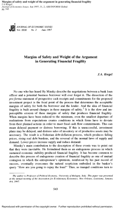 Margins of safety and weight of the argument in generating financial