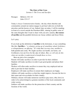 The Cross and Sacrifice - Penshurst Anglican Church