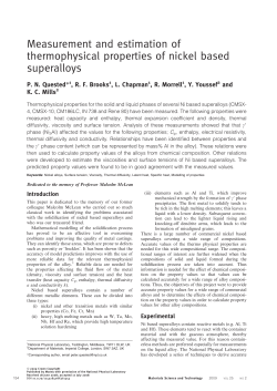 Measurement and estimation of thermophysical properties of nickel