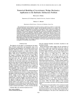 Numerical modeling of accretionary wedge mechanics Application