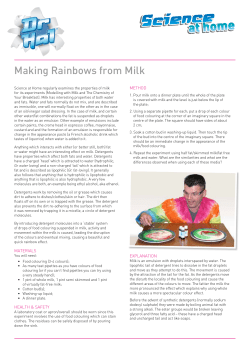 Making Rainbows from Milk