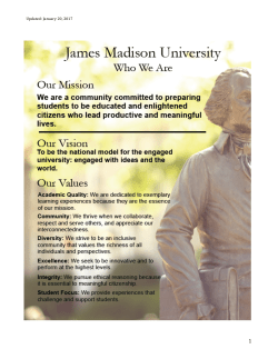 Updated: January 20, 2017 - James Madison University