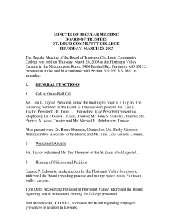 Board of Trustees Minutes, March 20, 2003