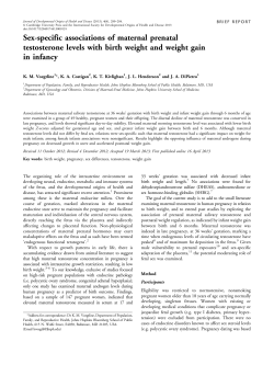 Sex-specific associations of maternal prenatal testosterone levels