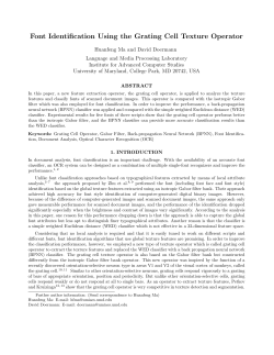 Font Identification Using the Grating Cell Texture